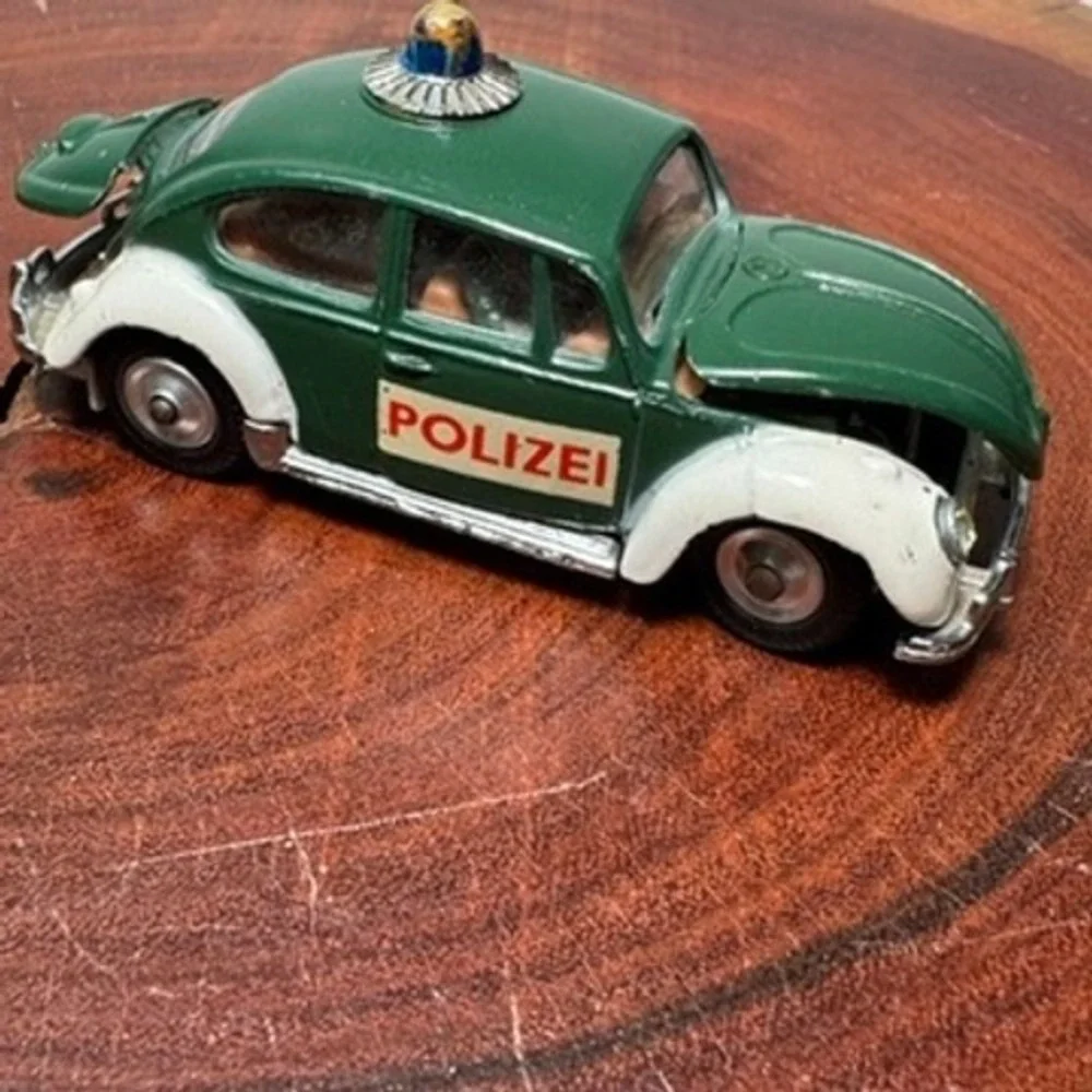 Vintage Corgi Toys Volkswagen 1200 Saloon Polizei Police Car Green White Diecast